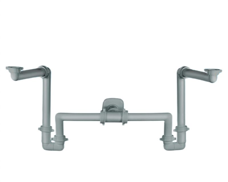 Syfon umywalkowy Lira Spazio Bagno podwójny oszczędzający miejsce 1szt