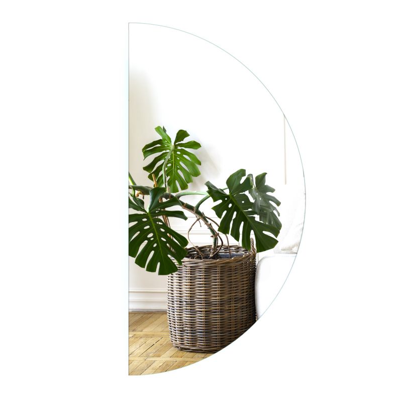 Lustro Tulup Półokrągłe 45x90 cm Neutralny LED Funkcjonalne 1 szt.