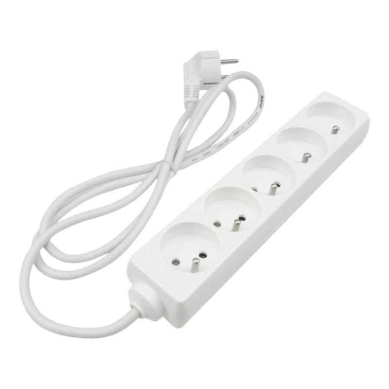 Przedłużacz Eco-Light 5 Gniazd 5 m 3x1,5 Biały 1 szt.