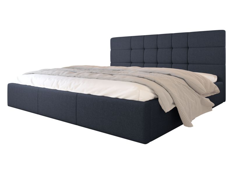 Łóżko tapicerowane MIRJAN 24 Swift stelaż drewniany 200x200 niebieski jeans 1 szt.