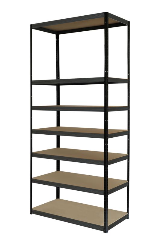 Regał metalowy MODO24 magazynowy czarno-grafitowy helios 270x110x35cm 7 półek po 400 kg 1 szt.