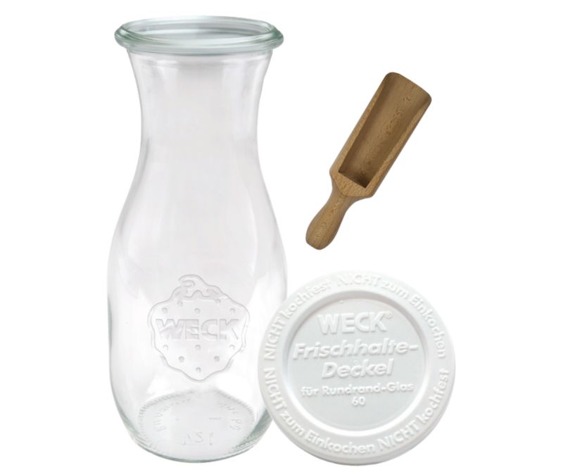 Karafka MODO24 Weck 1062 ml fi 60 plastikowe wieko miarka 1 kpl.