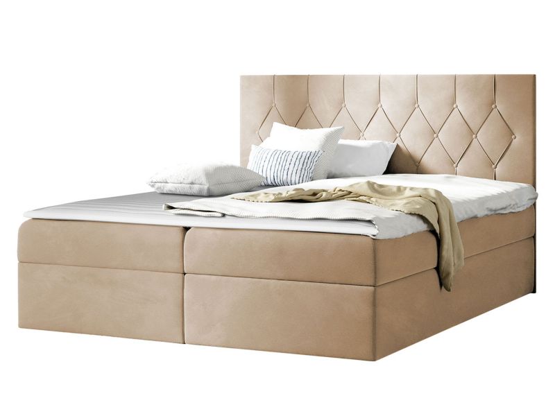 Łóżko kontynentalne MIRJAN 24 Sky 120x200 beż 1 szt.