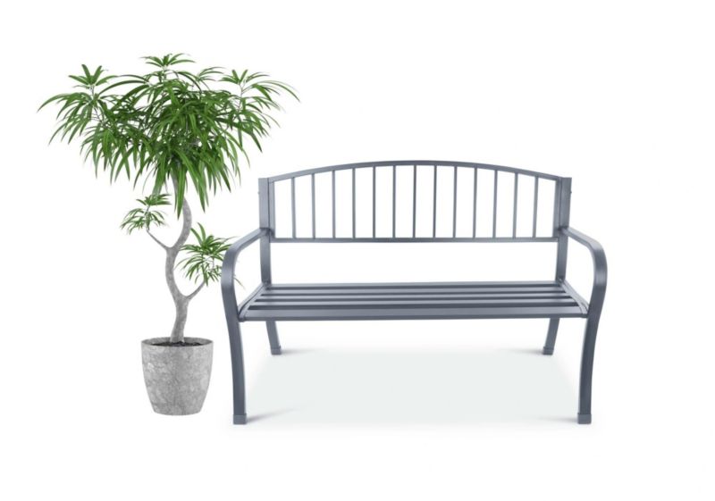 Ławka ogrodowa MultiGarden metalowa konstrukcja grafitowa 1 szt.