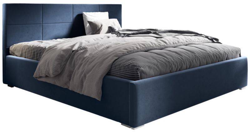 Łóżko tapicerowane 180x200 z pojemnikiem Bonni Matia Granatowe 1 szt.