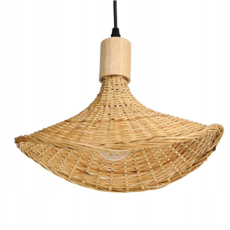 Lampa Boho Wisząca Sufitowa LLs pleciona naturalna E27 1szt.