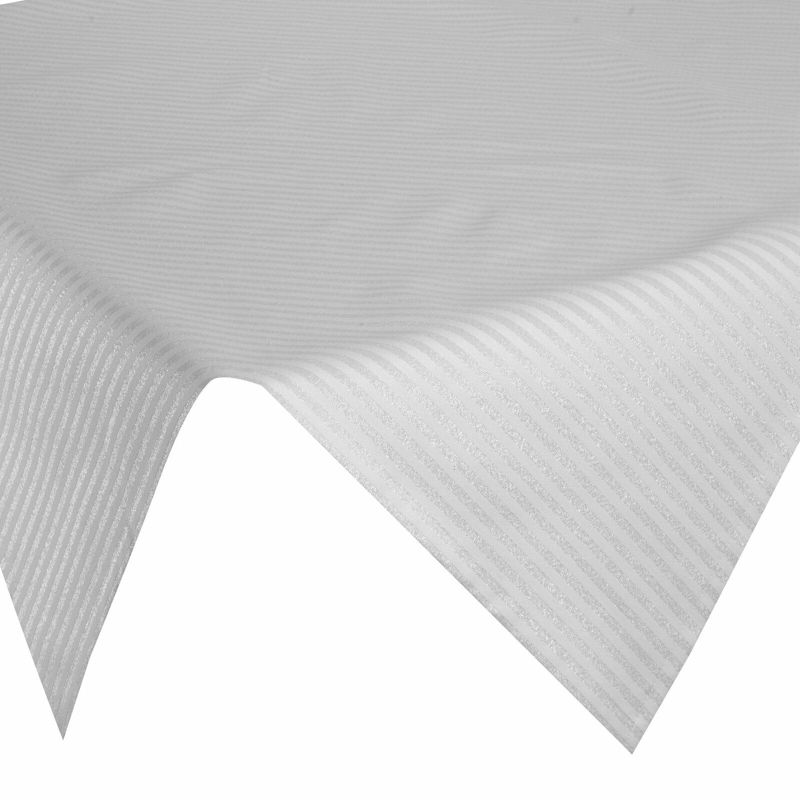 Obrus świąteczny FLASH 6 Eurofirany 85 x 85 cm z żakardowej tkaniny w prążki przetykany srebrną nicią szt. 1