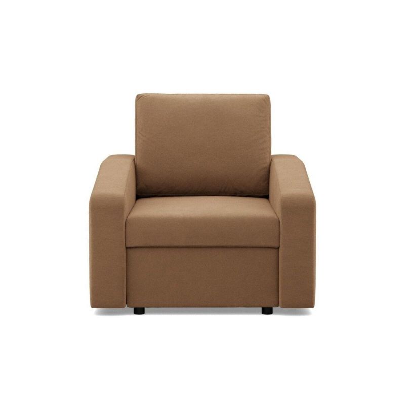 Fotel wypoczynkowy, BLOM, Mikrofaza, 83x92x85 cm, cappuccino