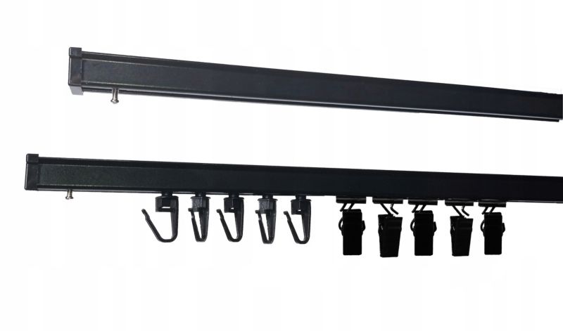 Karnisz szyna sufitowa PS PANCZO aluminiowa pojedyncza czarna 410 cm 1 szt.