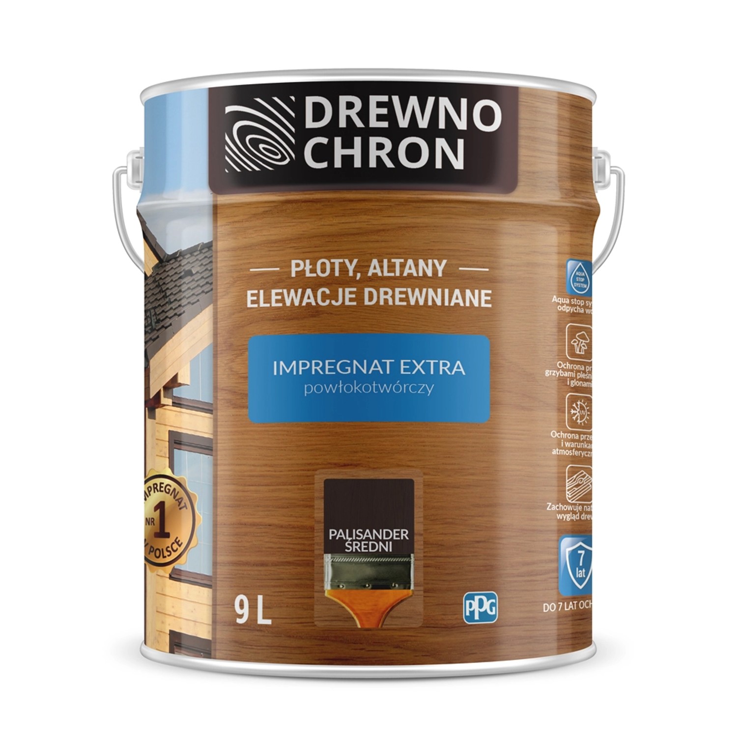 Drewnochron Impregnat Extra powłokotwórczy palisander średni - 9L