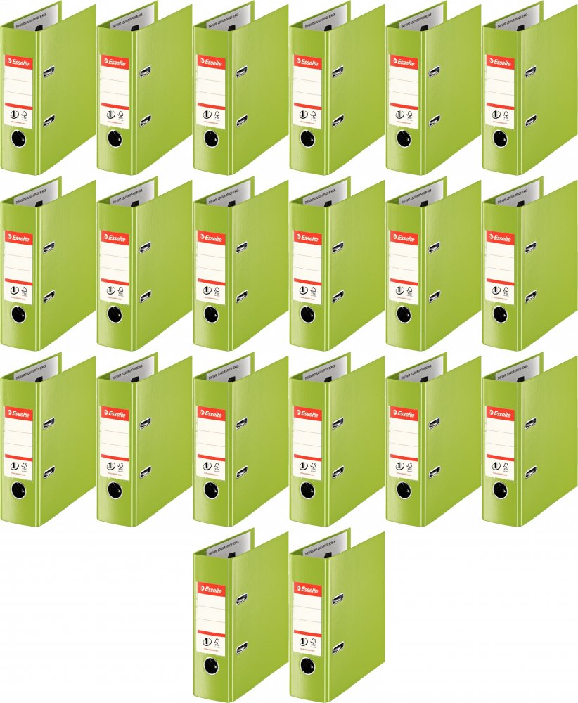 20x Segregator A5 Esselte No.1 Power, 75mm, do 500 kartek zielony