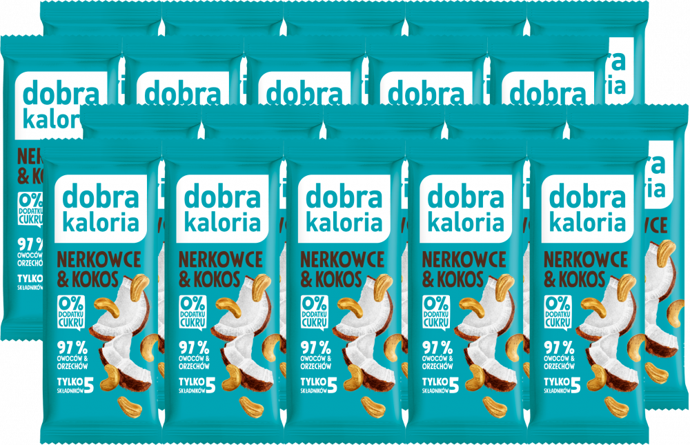 20x Baton Dobra Kaloria, nerkowce i kokos, 35g