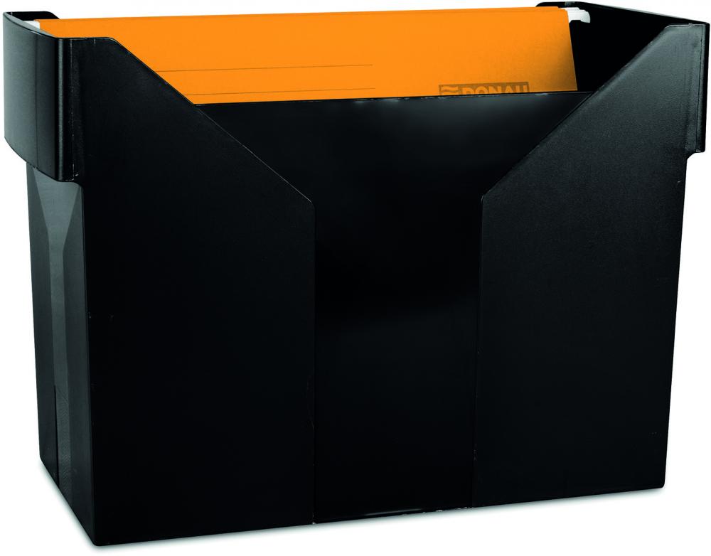 Pojemnik na 20 teczek zawieszanych Donau, A4, 330x260x160mm, czarny