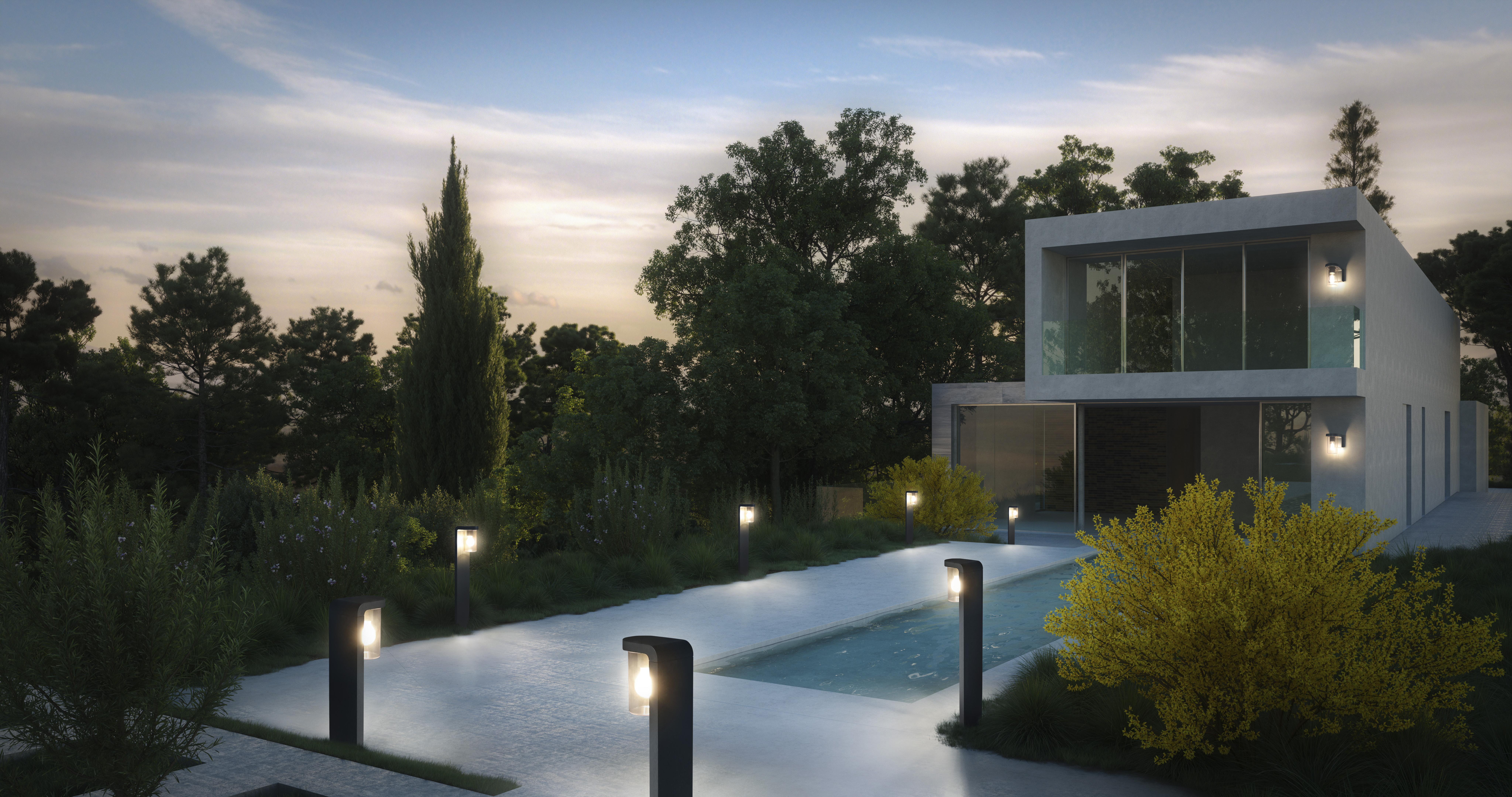 Ledvance Endura Classic Cascade lampa stojąca zewnętrzna 1x25W LED ciemny szary/przezroczysty