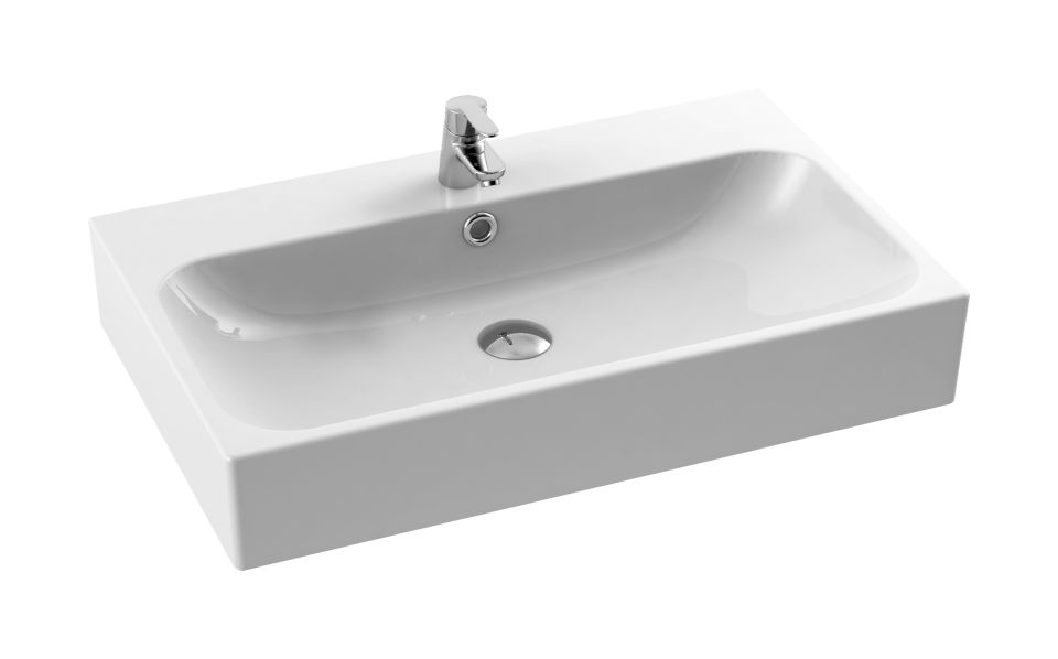 CeraStyle Pinto umywalka 75 cm meblowa prostokątna biała 080000-u