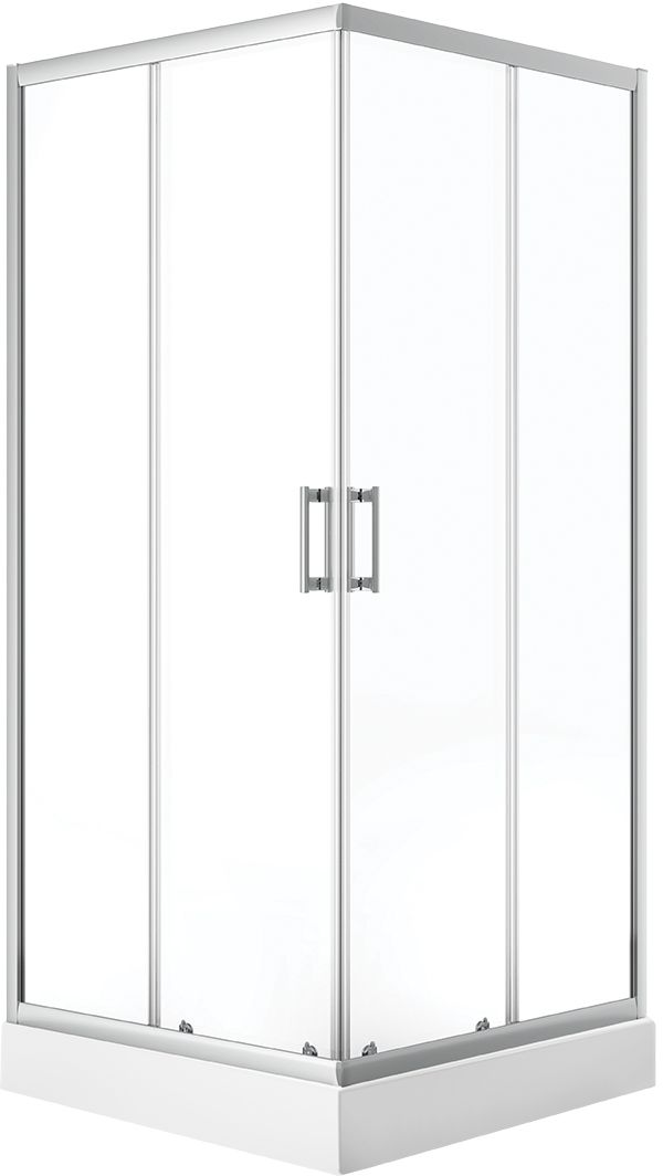 Laveo Bresso kabina z brodzikiem 90x90 cm kwadratowa chrom połysk/szkło przezroczyste JKDD096K