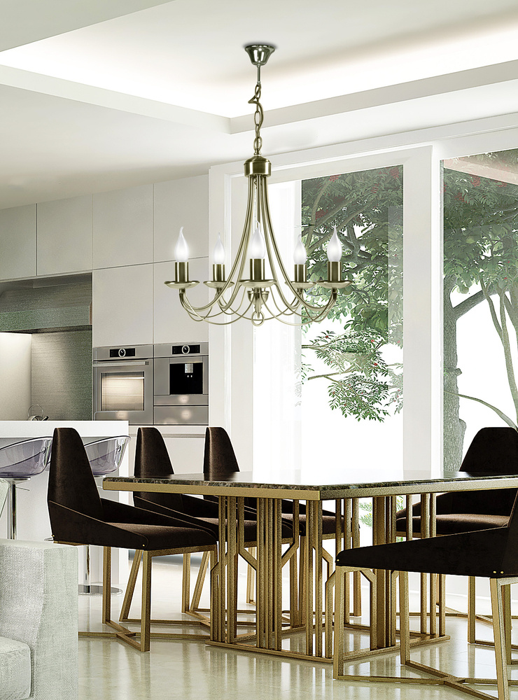 Candellux Muza lampa wisząca 5x40W patyna 35-69170