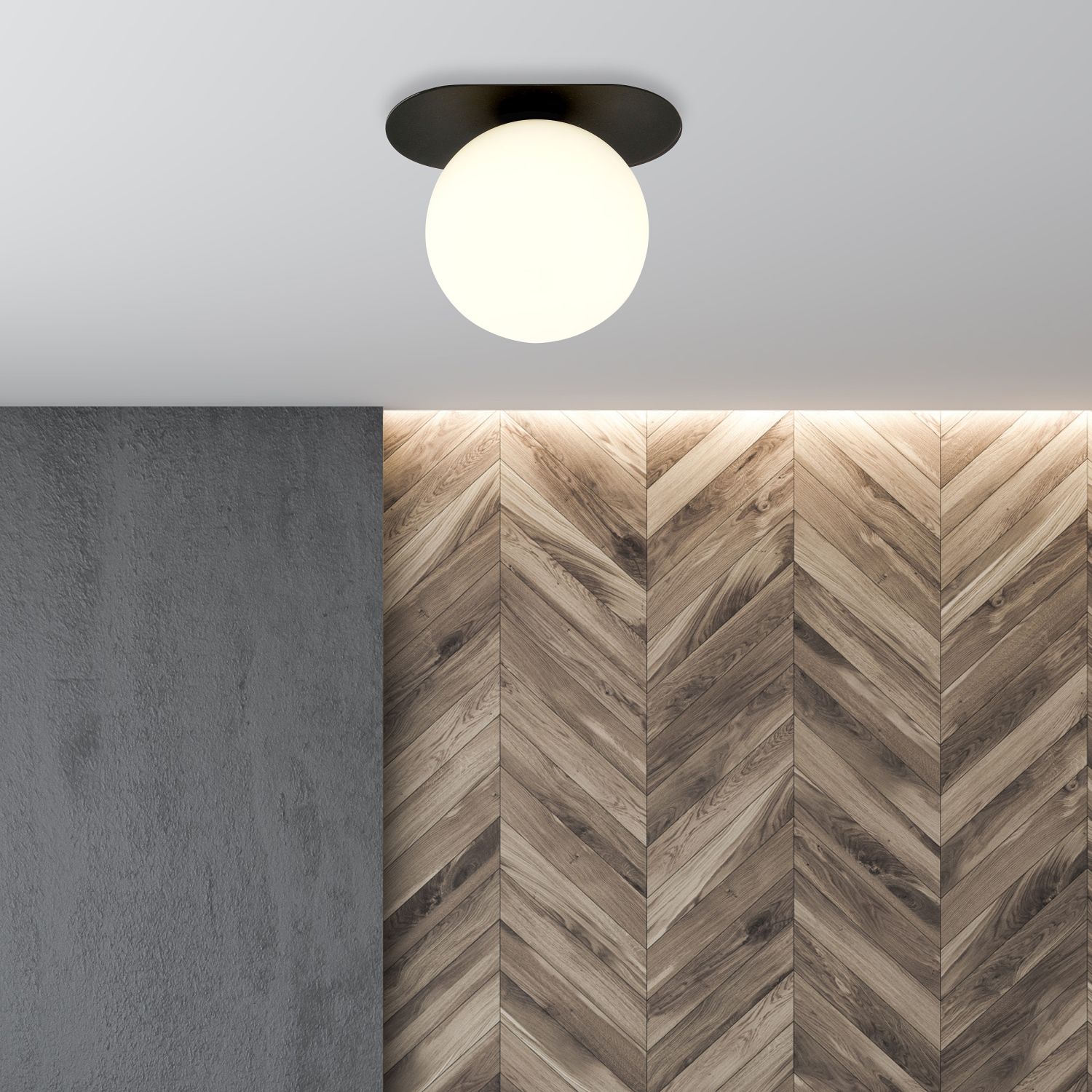 Emibig Plaza lampa podsufitowa 1x10 W czarna-opal 1118/1 - Wysyłka w 24h