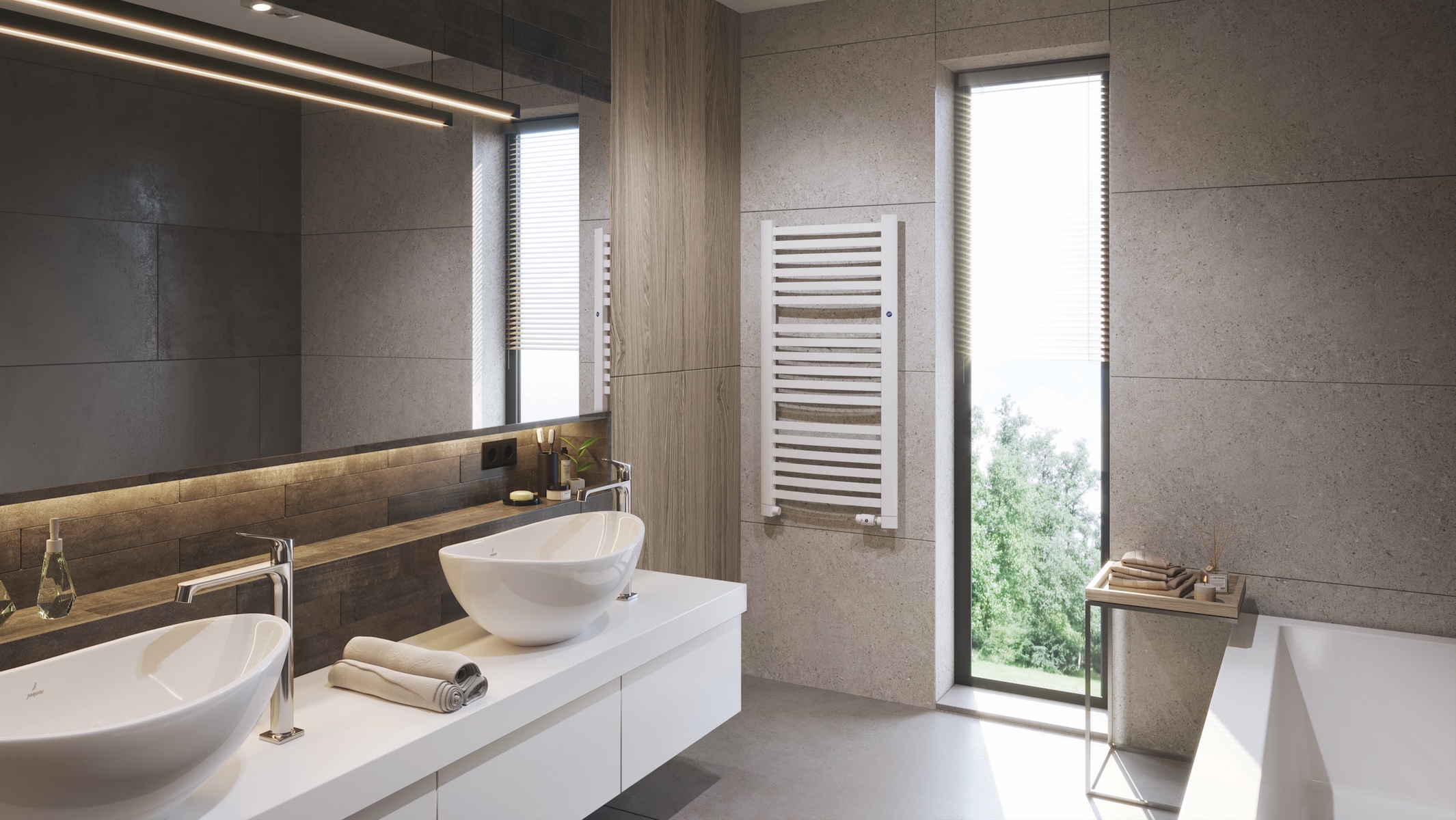 Instal Projekt Retto grzejnik łazienkowy drabinkowy 70,8x54 cm biały RET-50/70 - Wysyłka w 24h