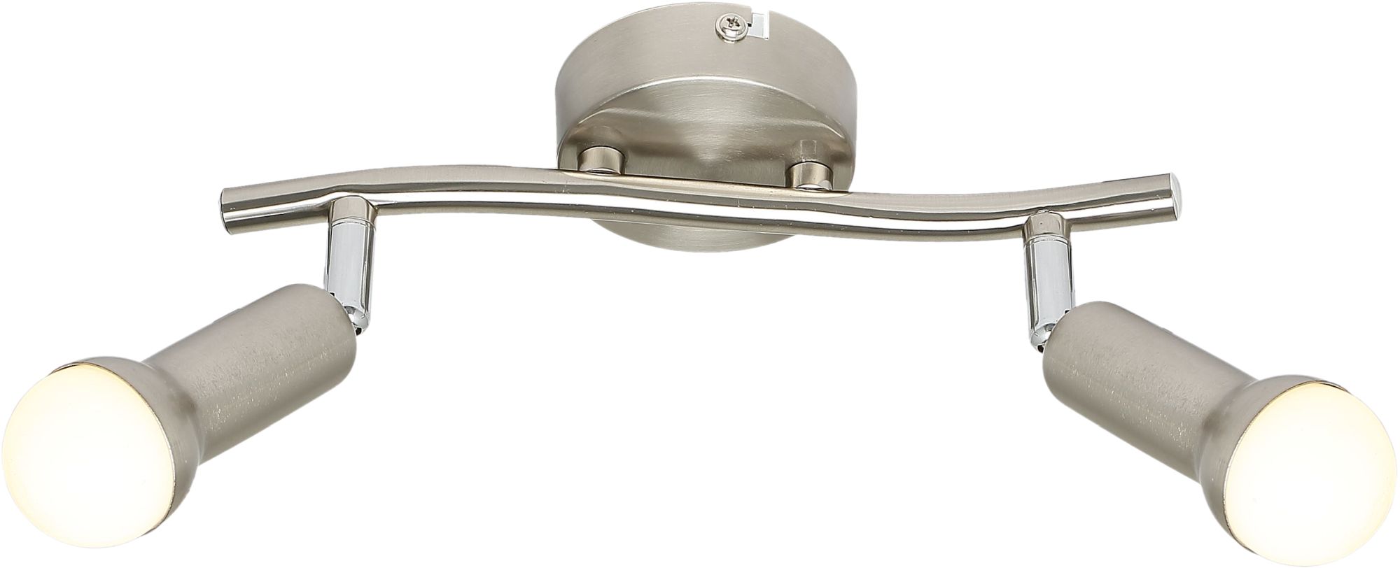 Candellux Arc lampa podsufitowa 2x40W nikiel 92-63298