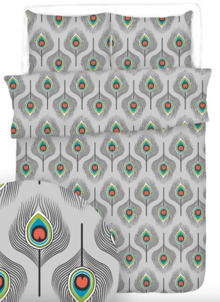 Poszewka 50x70 - KORA bawełniana wz. Pawie oczka