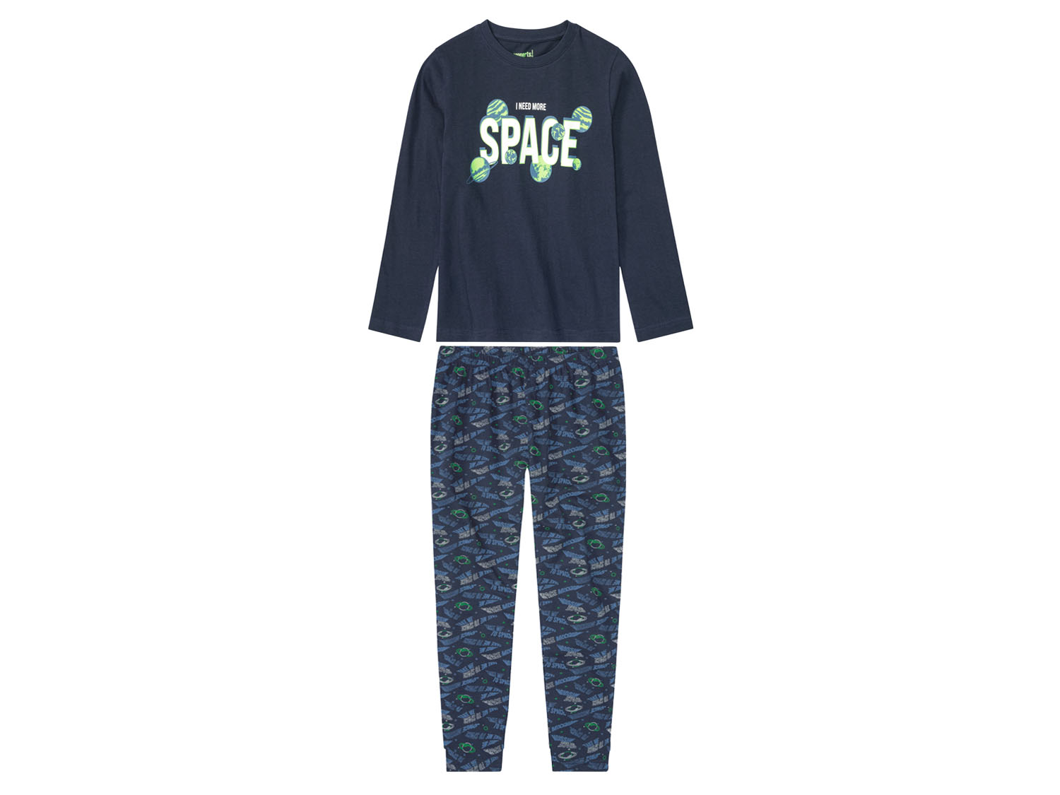 pepperts! Piżama młodzieżowa chłopięca z bawełny, 1 komplet 134/140, Granatowy