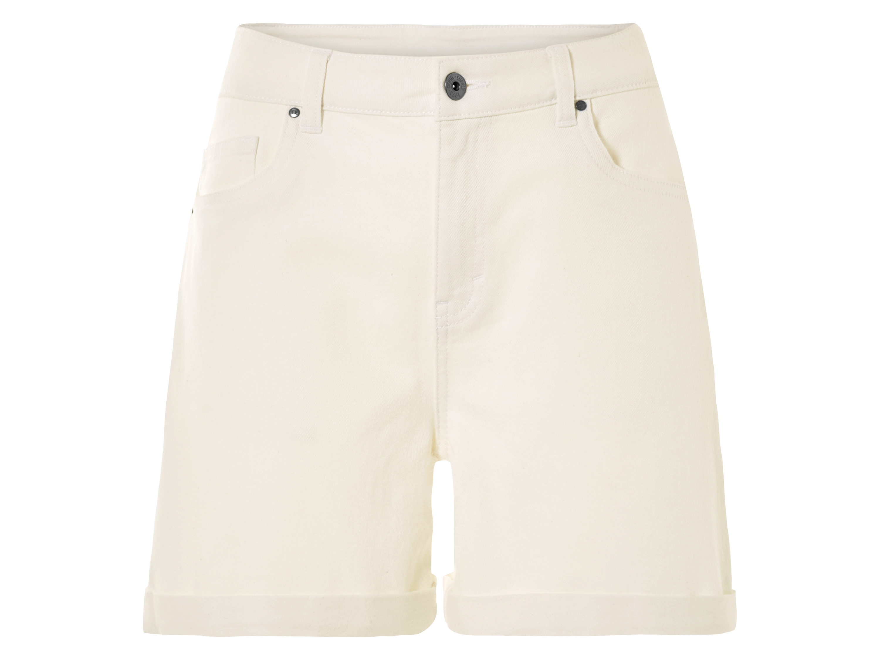 esmara Szorty jeansowe damskie z bawełną Biały, 38