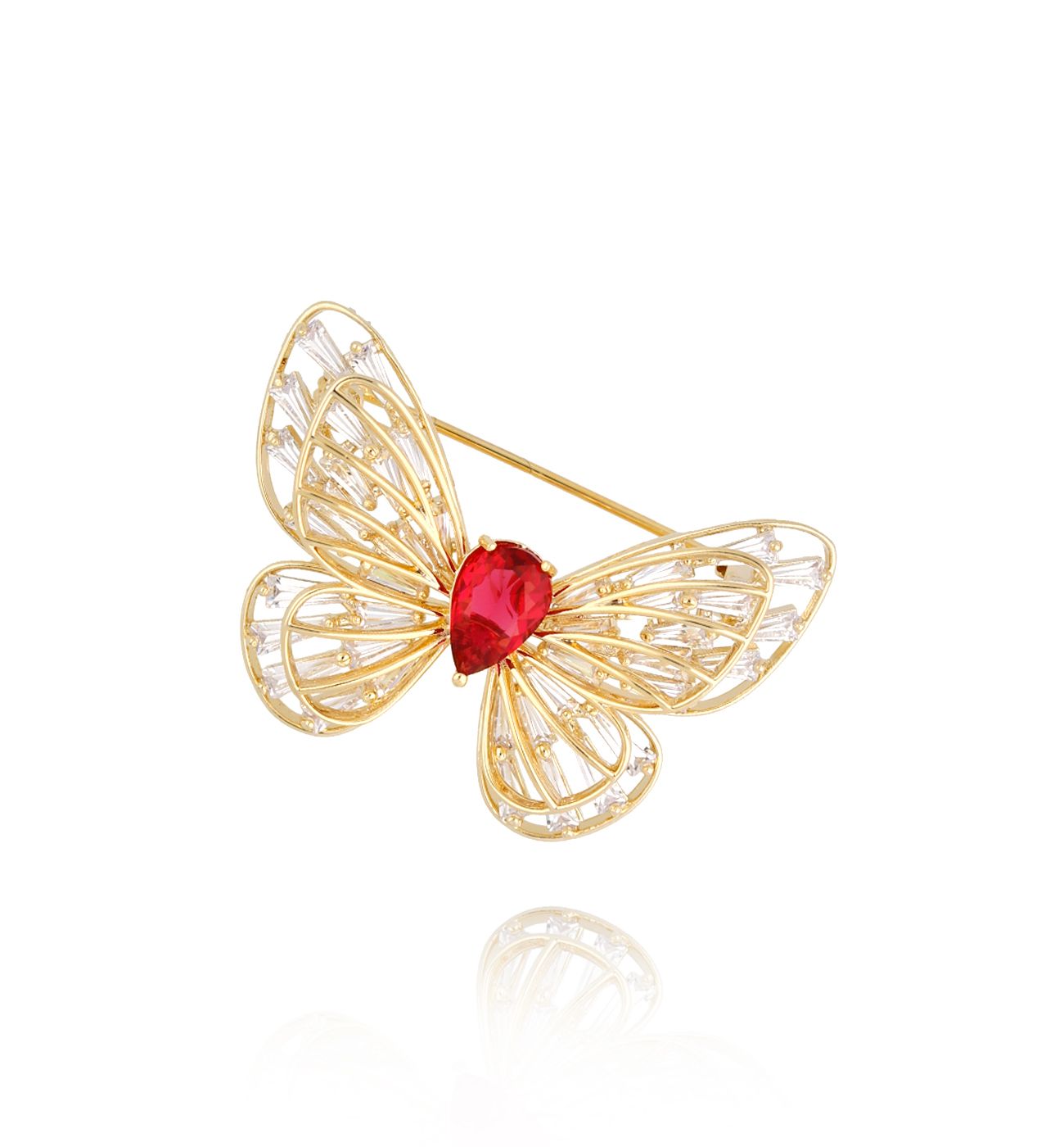 Broszka ze złotym motylkiem Hailey - By Dziubeka