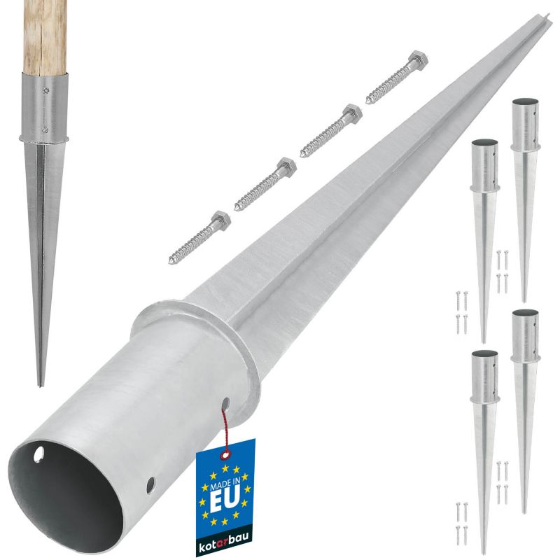 Podstawa słupa KOTARBAU wbijana wspornik kotwa 80 mm 4 szt.