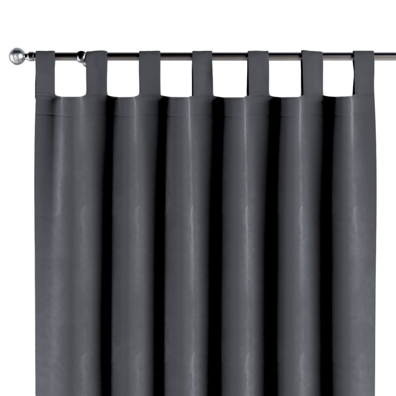 Zasłona na szelkach 1 szt. 130 x 245 cm Dekoria grafitowy szary 1 szt.