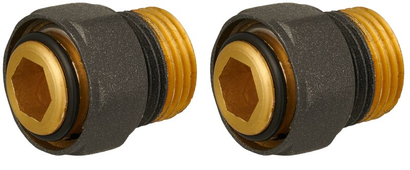 Złączka do rury stalowej GZ1/2" x M22X1.5 grafitowy struktura LUXRAD 2 szt