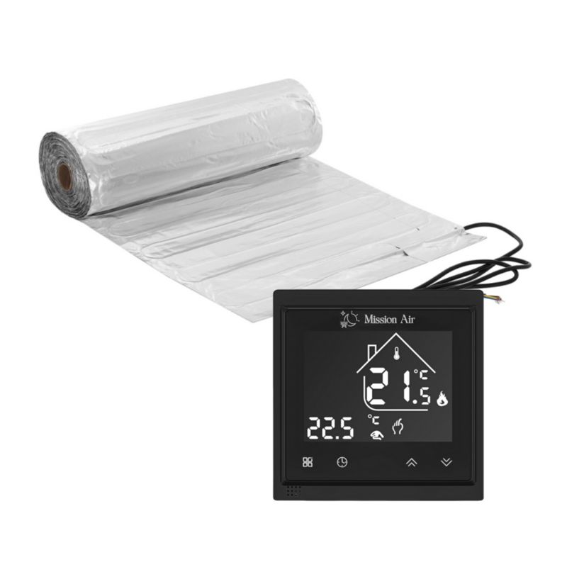 Zestaw mat grzewczych pod płytki Mission Air MA-160 4,5m² + Libra Czarny 1szt