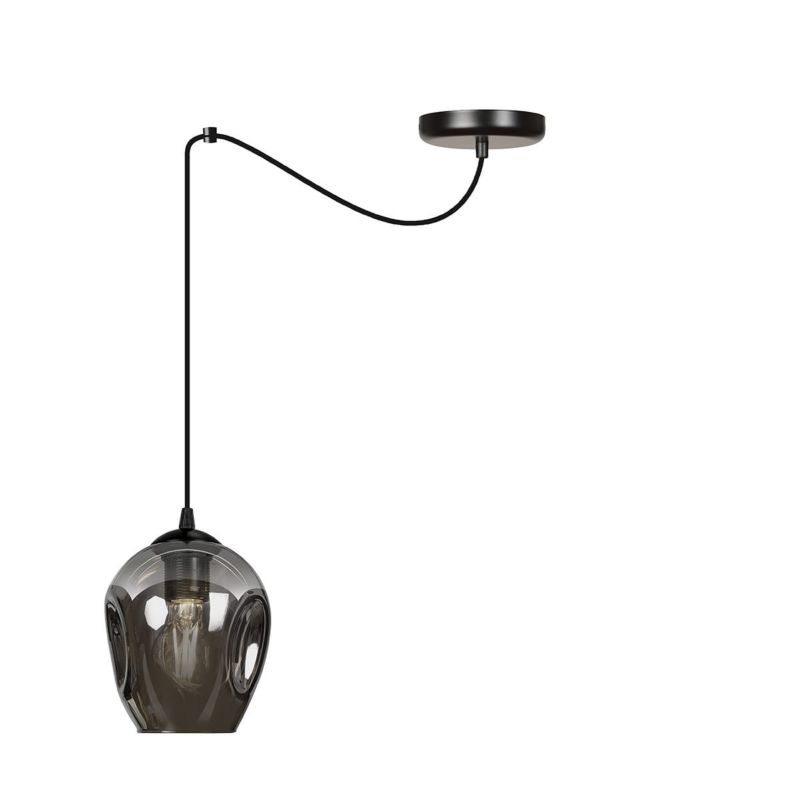 Lampa sufitowa Emibig Level czarna-grafit wym: 200 x 14 x 14 cm 1xE27 x 15W 1 szt.