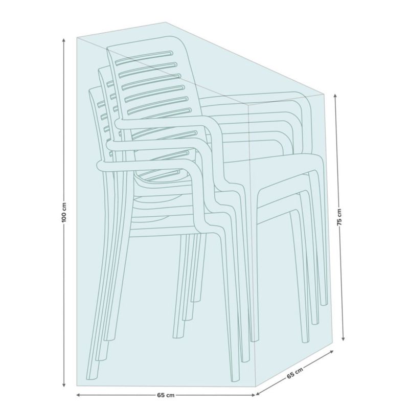 Pokrowiec na Krzesła Ogrodowe Esti&Esta 65x65x75/100 cm Wodoodporny Szaroniebieski 1 szt.