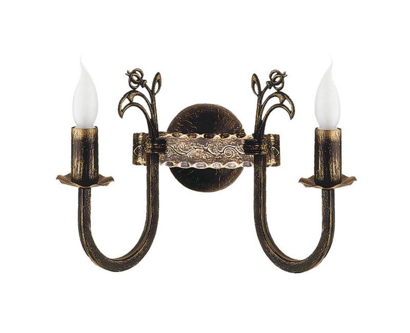 Kinkiet ścienny Jupiter KORONA brąz patyna 2xE14x15W IP20 - 1 szt.