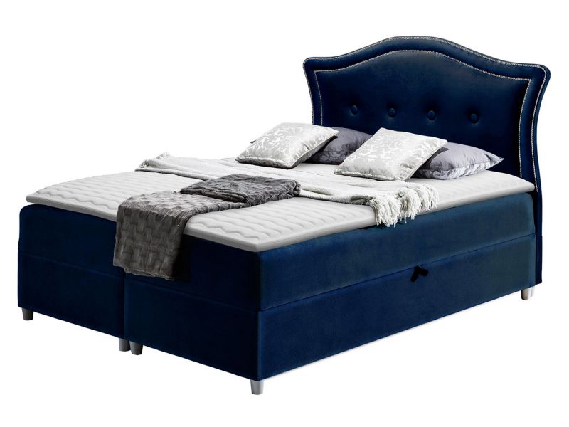 Łóżko kontynentalne MIRJAN 24 Bedran 120x200 granatowy 1 szt.