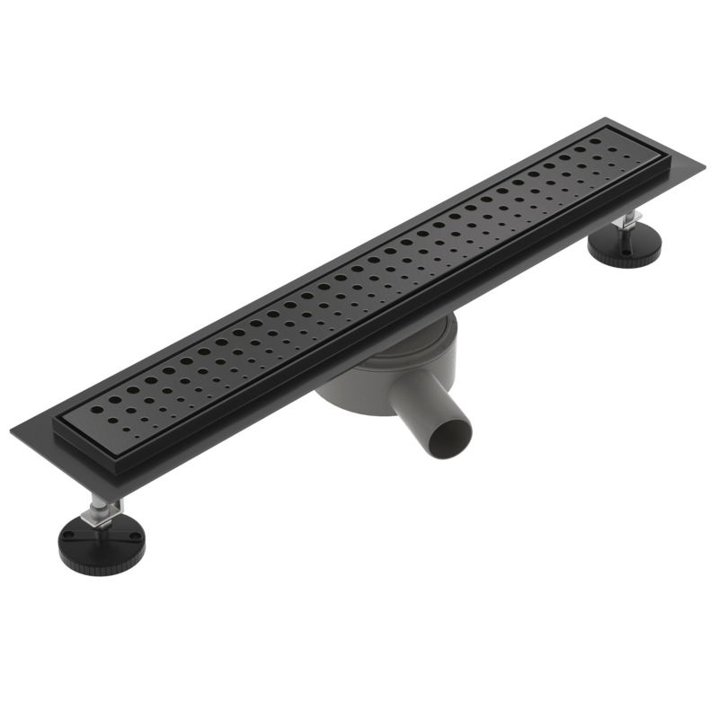 Odpływ liniowy obrotowy SEVANTE z maskownicą WK106 60 cm czarny FLAT 1szt.