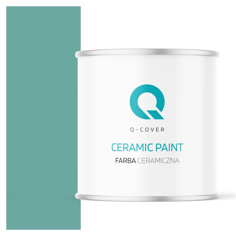 Farba Ceramiczna Do Ścian i Sufitów Q-Cover Miętowy ciemny H1533 Głęboki Mat 2L