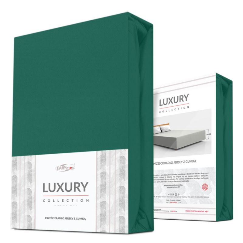 Prześcieradło jersey z elastanem z gumką Darymex 200x220 kolor zielony 1 szt.