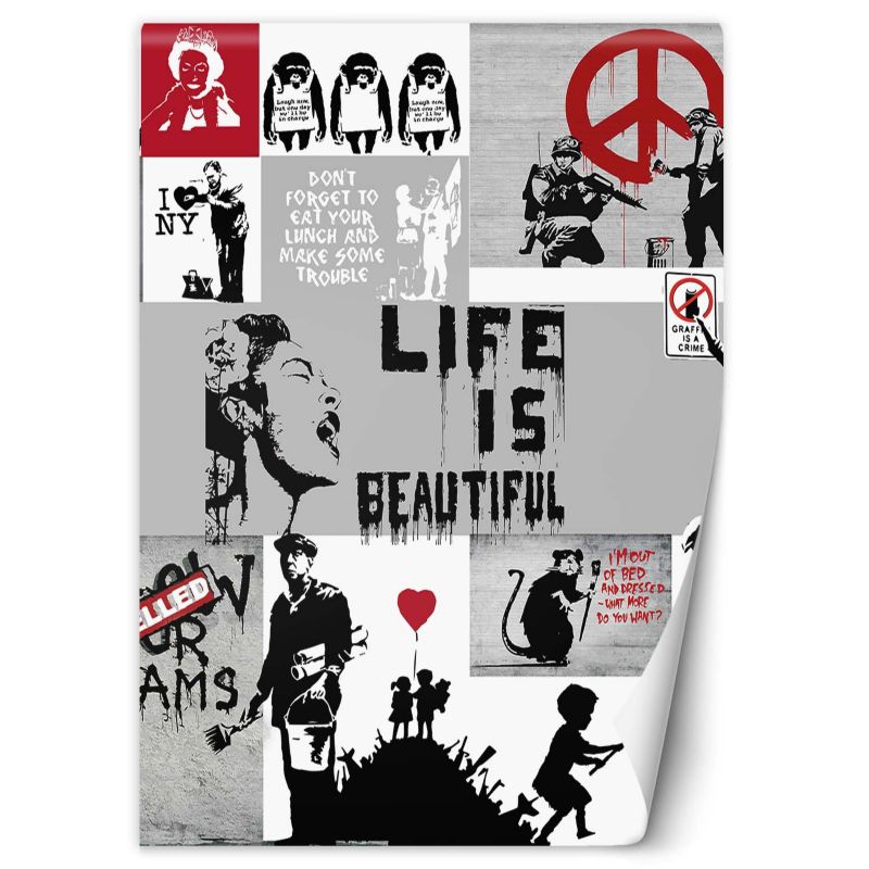 Fototapeta Feeby Kolaż Banksy 150x210 1 szt