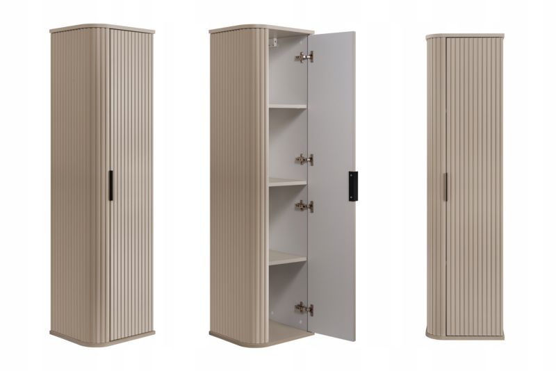 Szafka łazienkowa Furnidea słupek wiszący 139 cm czarny GLAMOUR 1 szt.