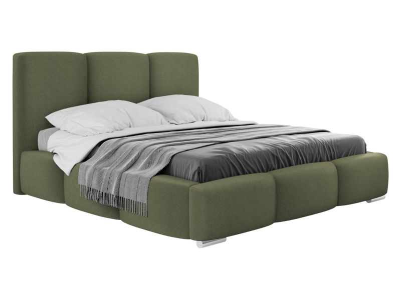 Łóżko tapicerowane MIRJAN 24 z pojemnikiem na pościel Olweria 180x200 khaki 1 szt.