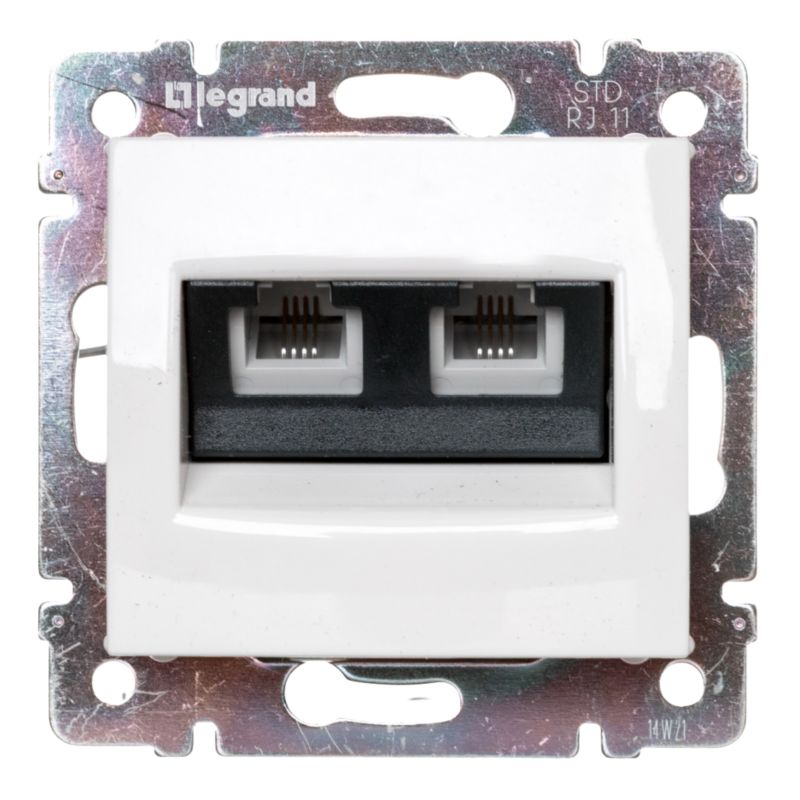 Gniazdo Telefoniczne Podwójne 2X RJ11 1X Legrand Valena Białe 1 szt.