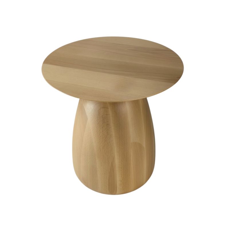 Stolik drewniany Kayani Baobab 34 śr. 32,5 cm lakier naturalny 1 szt.