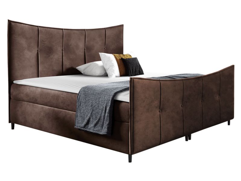 Łóżko kontynentalne MIRJAN 24 Bergamo Lux 180x200 palona kawa 1 szt.