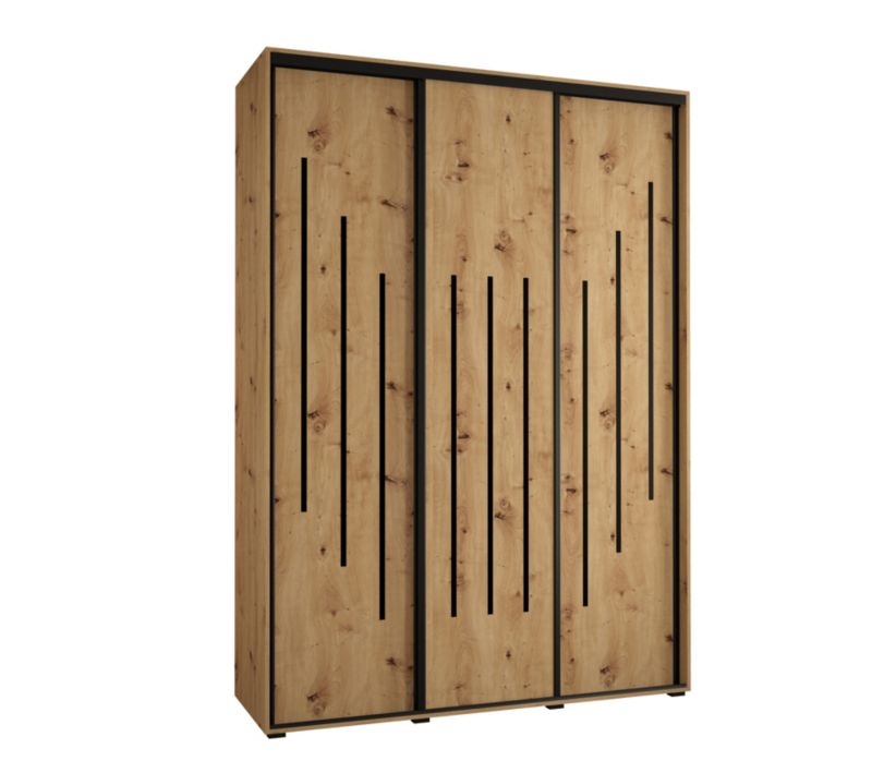 Szafa przesuwna Abiks DAVOS 8 wysoka szer.180cm gł.60cmartisan/artisan/czarny 1szt.