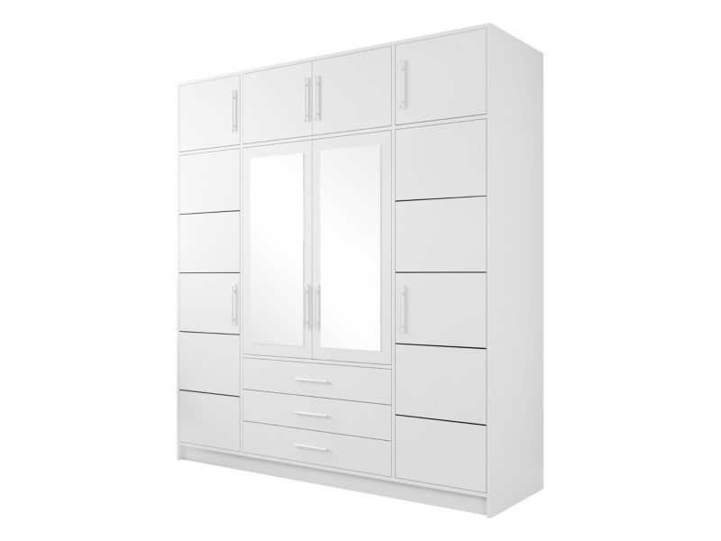 Szafa z lustrem MIRJAN 24 Bali D4 + nadstawka biały 1 szt.