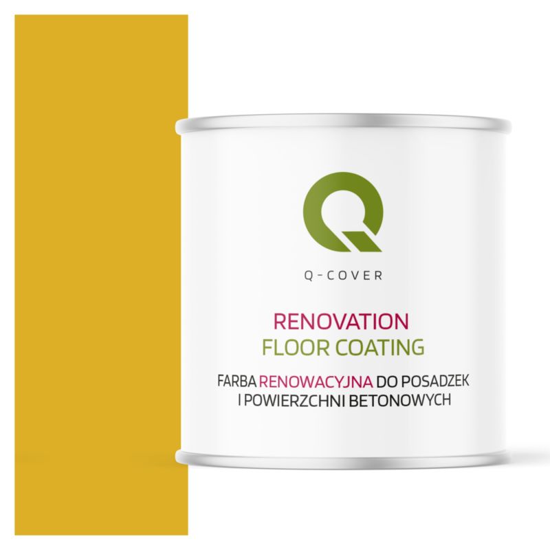 Farba Renowacyjna do Posadzek i Powierzchni Betonowych Q-Cover Żółty Cytrynowy RAL1012 Półmat 2.5L