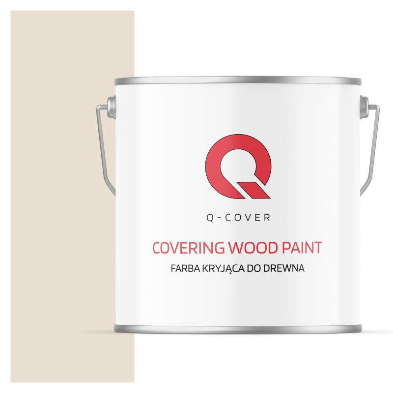 Farba Kryjąca do Drewna Q-Cover Kremowy RAL9001 Satyna 5L