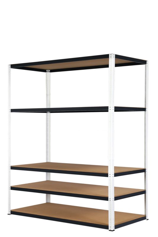 Regał metalowy MODO24 magazynowy biało-grafitowy helios 213x150x40cm 5 półek po 275 kg 1 szt.